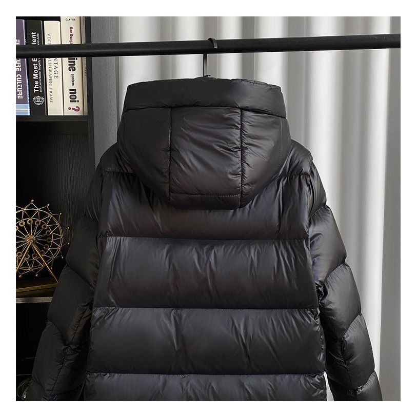 Women’s Long Down Winter Jacket Puffer Coat in black