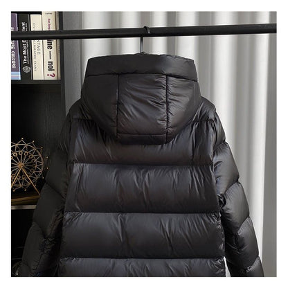 Women’s Long Down Winter Jacket Puffer Coat in black