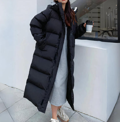 Women’s Long Hooded Padded Maxi Puffer Coat