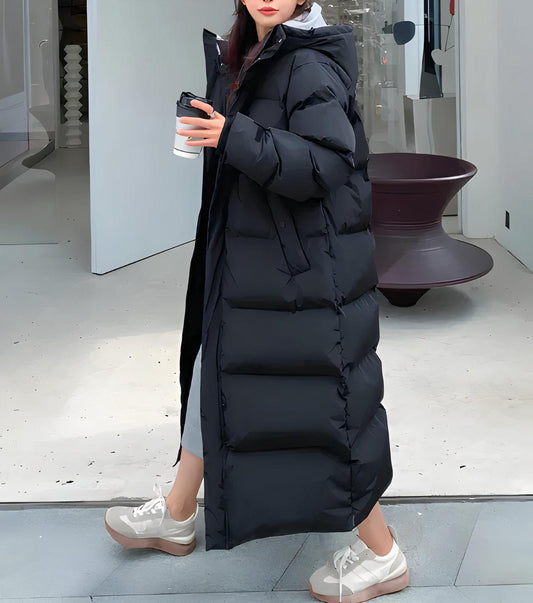 Women’s Long Hooded Padded Maxi Puffer Coat