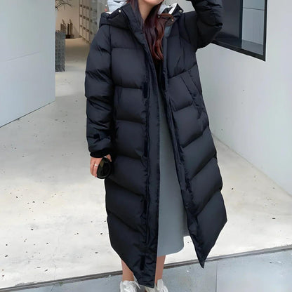 Women’s Long Hooded Padded Maxi Puffer Coat