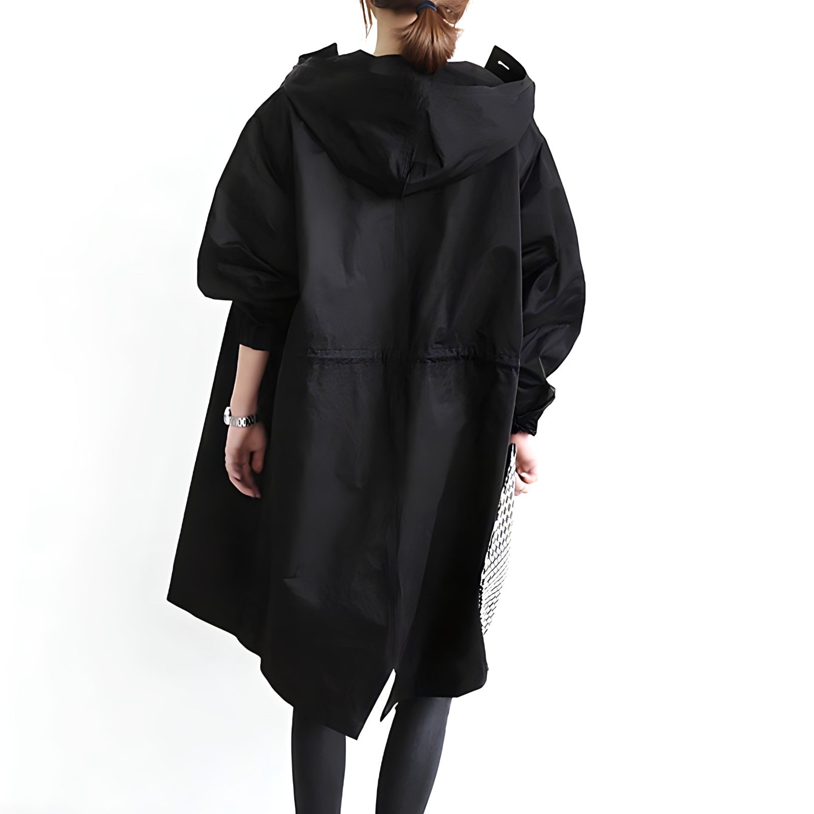 Women’s Oversized Water-Resistant Hooded Trench Coat
