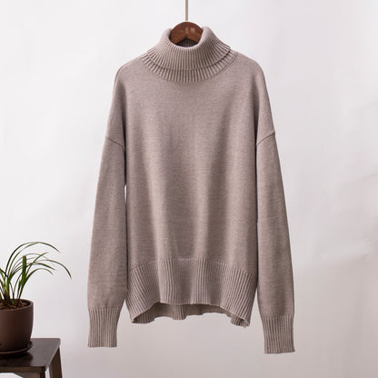 Women’s Relaxed Oversized Roll Neck Knitted Jumper