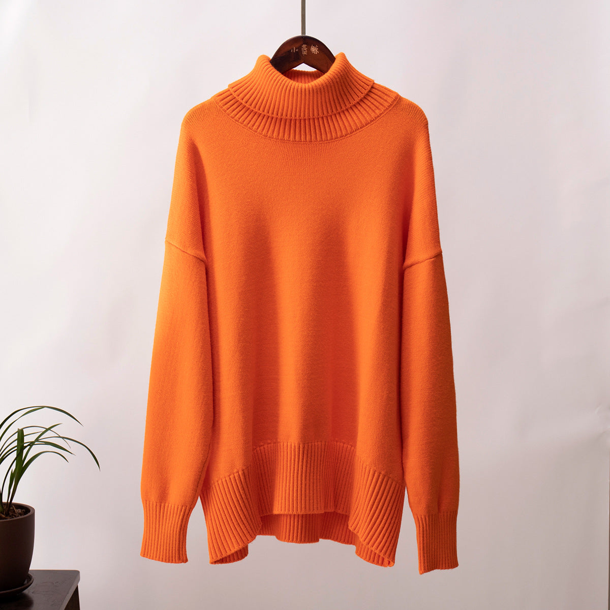 Women’s Relaxed Oversized Roll Neck Knitted Jumper