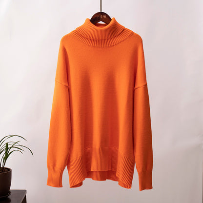 Women’s Relaxed Oversized Roll Neck Knitted Jumper