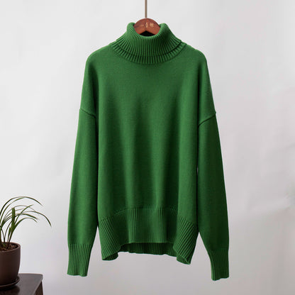 Women’s Relaxed Oversized Roll Neck Knitted Jumper