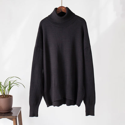 Women’s Relaxed Oversized Roll Neck Knitted Jumper