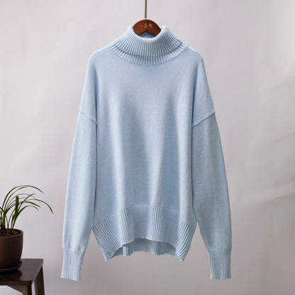 Women’s Relaxed Oversized Roll Neck Knitted Jumper