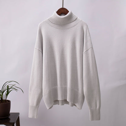Women’s Relaxed Oversized Roll Neck Knitted Jumper
