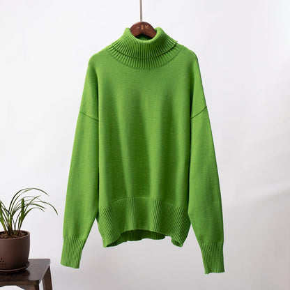 Women’s Relaxed Oversized Roll Neck Knitted Jumper