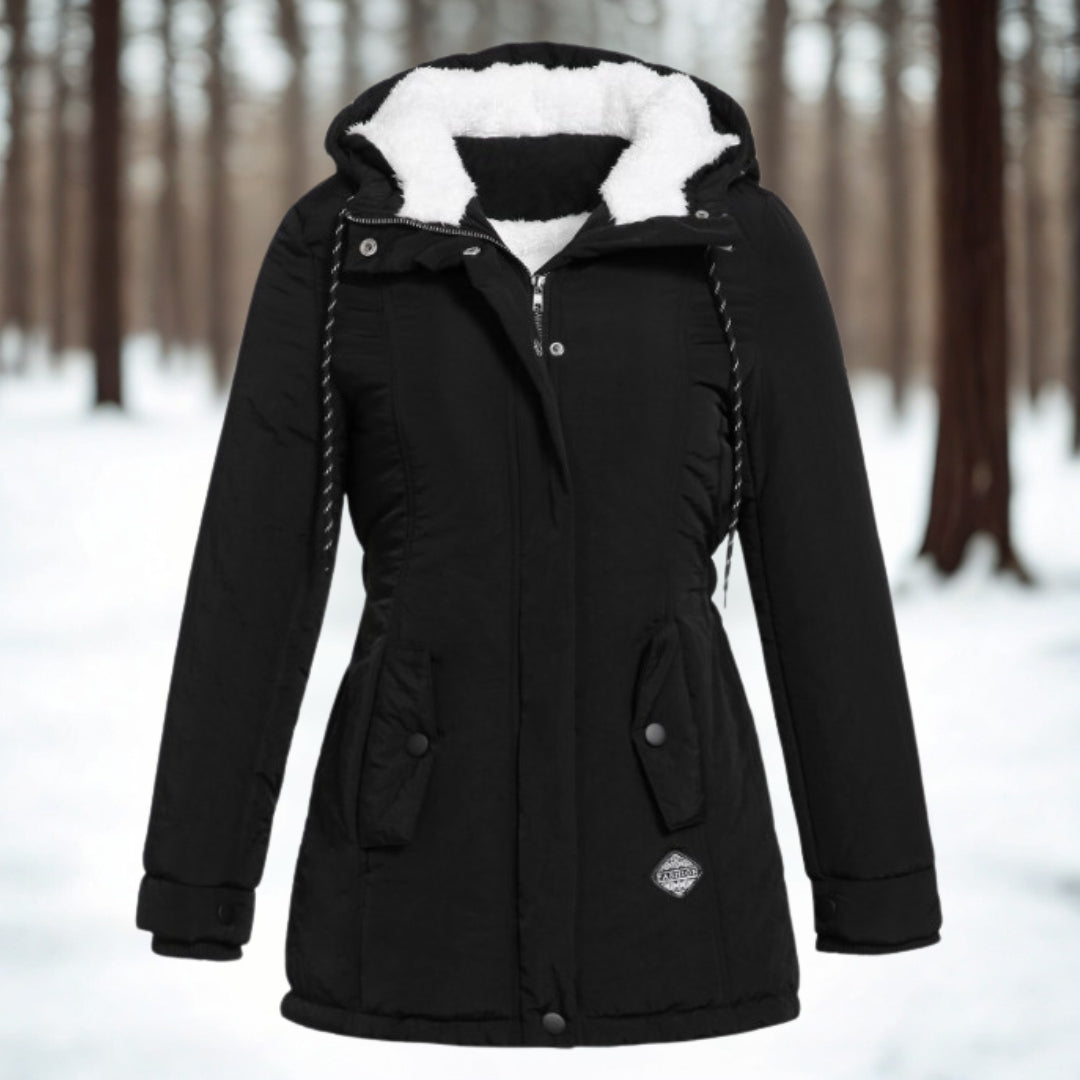Women’s Sherpa Lined Hooded Cosy Winter Parka Jacket