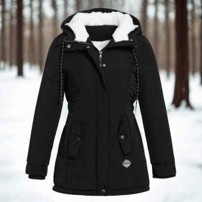 Women’s Sherpa Lined Hooded Cosy Winter Parka Jacket