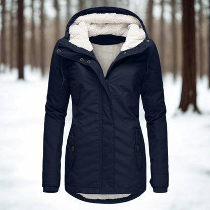 Women’s Sherpa Lined Hooded Cosy Winter Parka Jacket
