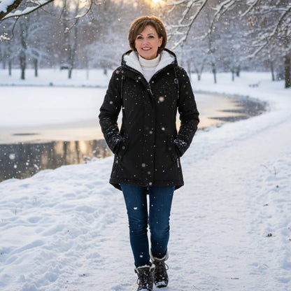 Women’s Sherpa Lined Hooded Cosy Winter Parka Jacket