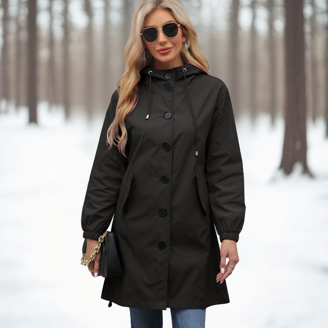 Women’s Water-Repellent Windbreaker Lightweight Rain Hooded Jacket