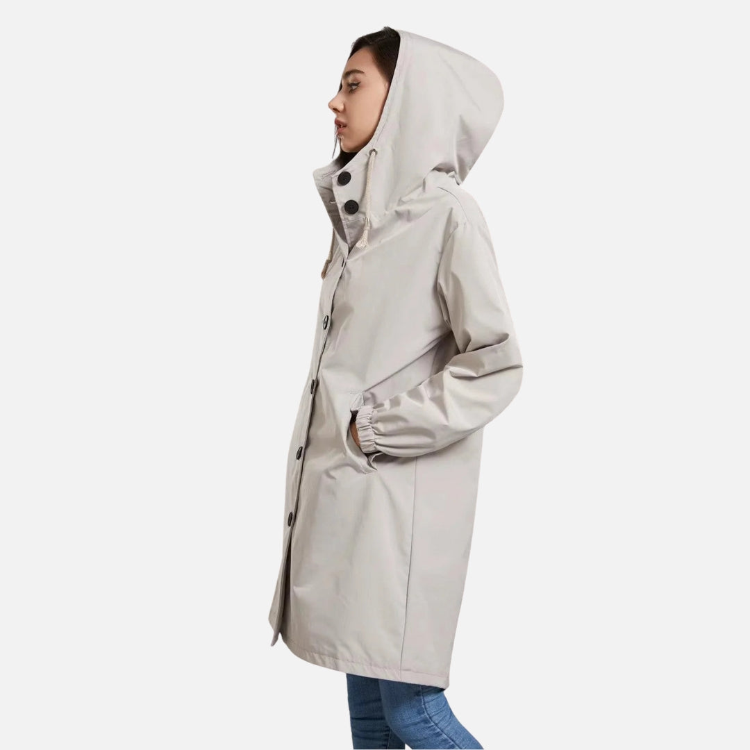Women’s Water-Repellent Windbreaker Lightweight Rain Hooded Jacket