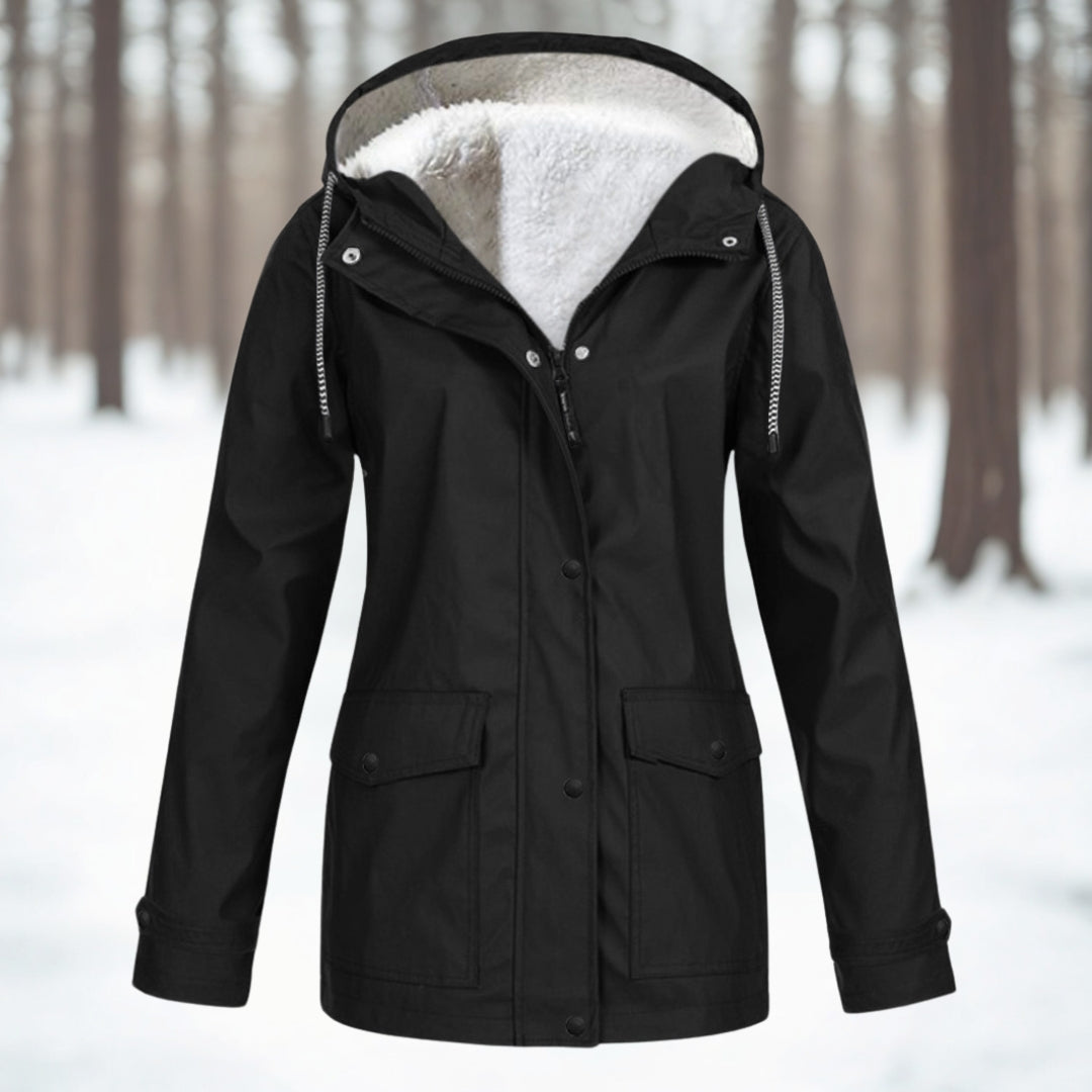 Women’s Waterproof Fleece Lined Outdoor Hooded Jacket