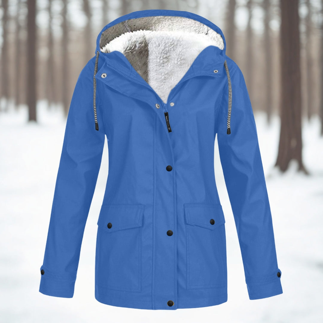 Women’s Waterproof Fleece Lined Outdoor Hooded Jacket