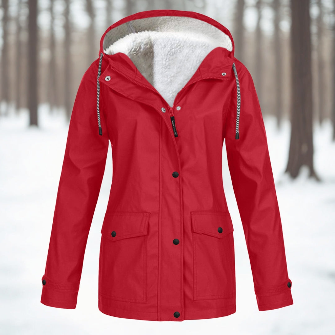 Women’s Waterproof Fleece Lined Outdoor Hooded Jacket