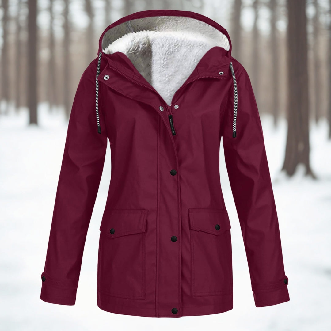 Women’s Waterproof Fleece Lined Outdoor Hooded Jacket