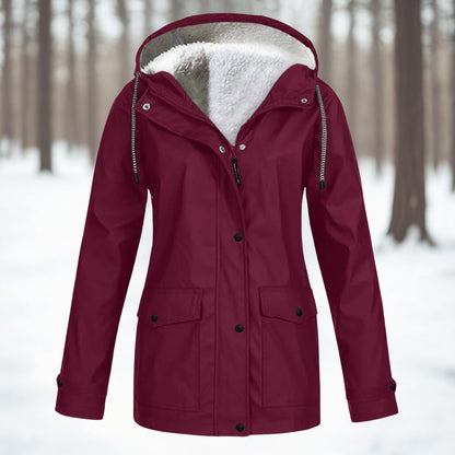Women’s Waterproof Fleece Lined Outdoor Hooded Jacket