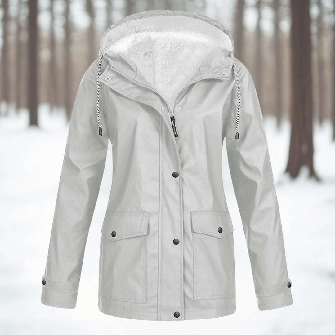 Women’s Waterproof Fleece Lined Outdoor Hooded Jacket