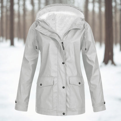 Women’s Waterproof Fleece Lined Outdoor Hooded Jacket