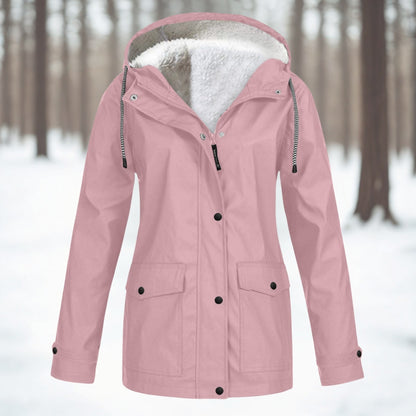 Women’s Waterproof Fleece Lined Outdoor Hooded Jacket