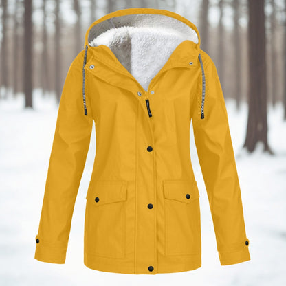 Women’s Waterproof Fleece Lined Outdoor Hooded Jacket