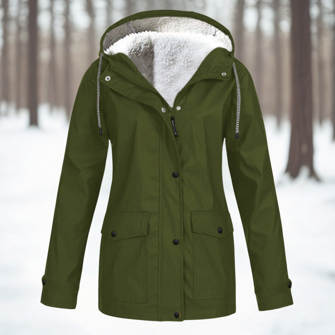 Women’s Waterproof Fleece Lined Outdoor Hooded Jacket