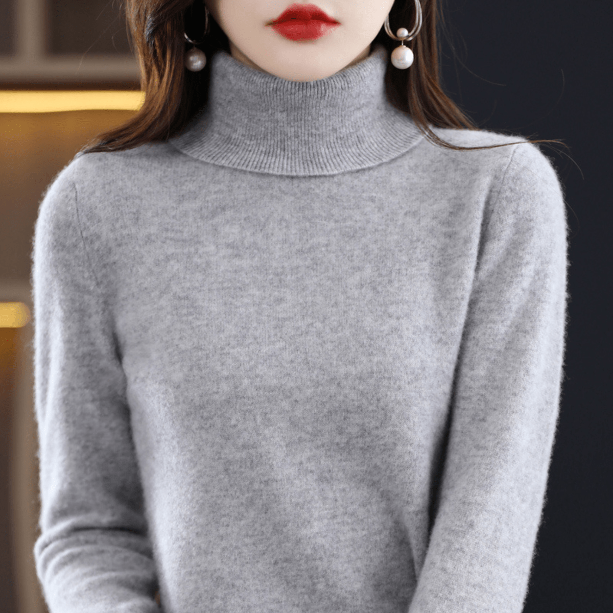 Women’s Cashmere Regular Fit Roll Neck Jumper