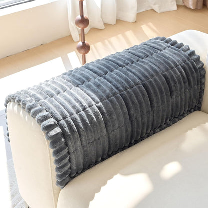 Plush Sofa Armrest Covers Set of 2