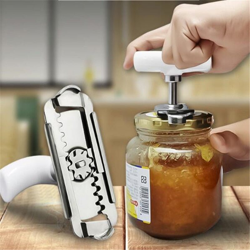 Kitchen Easy Grip Stainless Steel Lid Remover Jar Opener