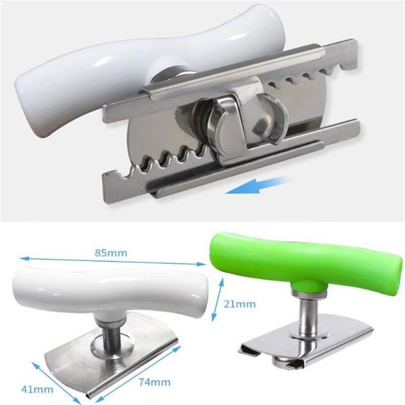 Kitchen Easy Grip Stainless Steel Lid Remover Jar Opener