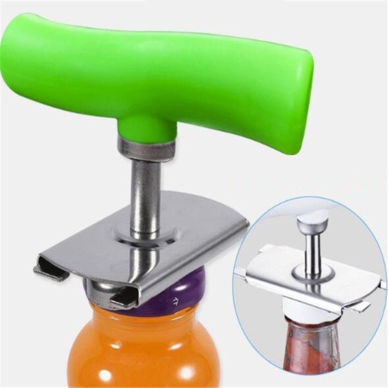 Kitchen Easy Grip Stainless Steel Lid Remover Jar Opener