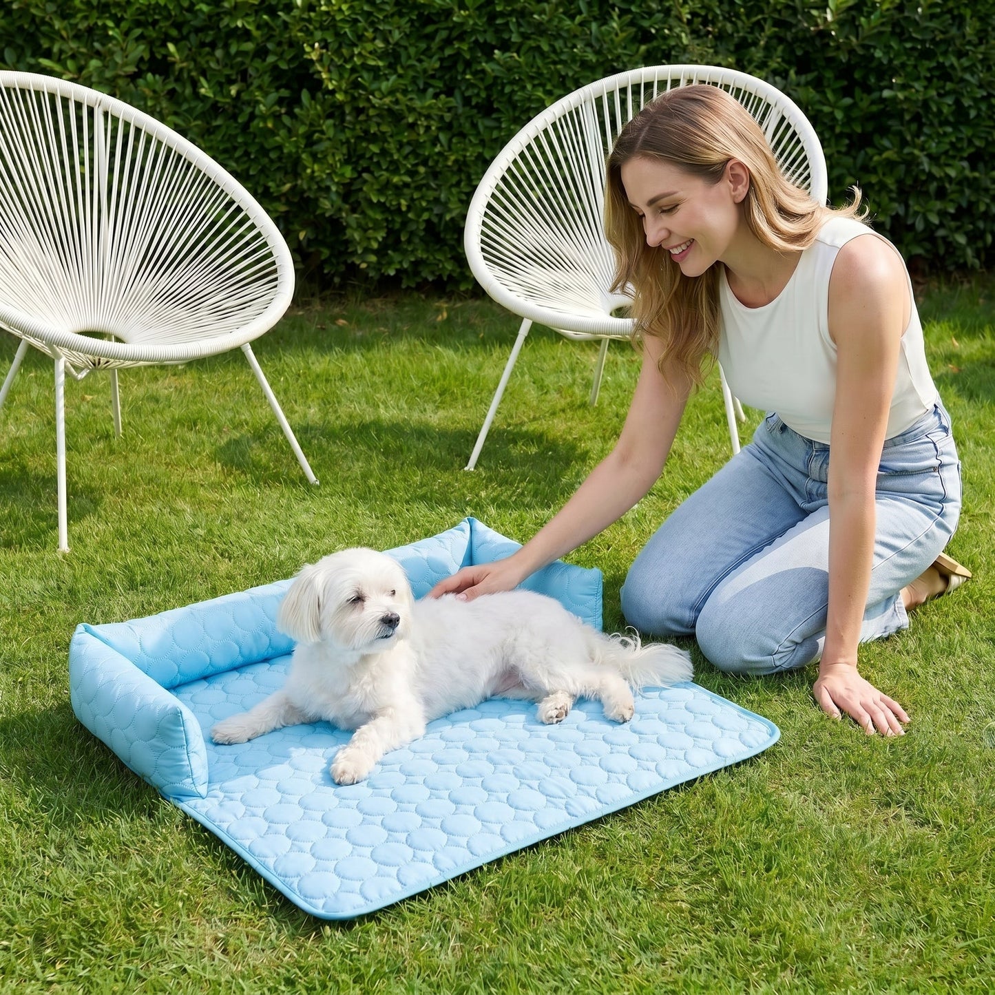 Ice Silk Cooling Dog Sofa Bed