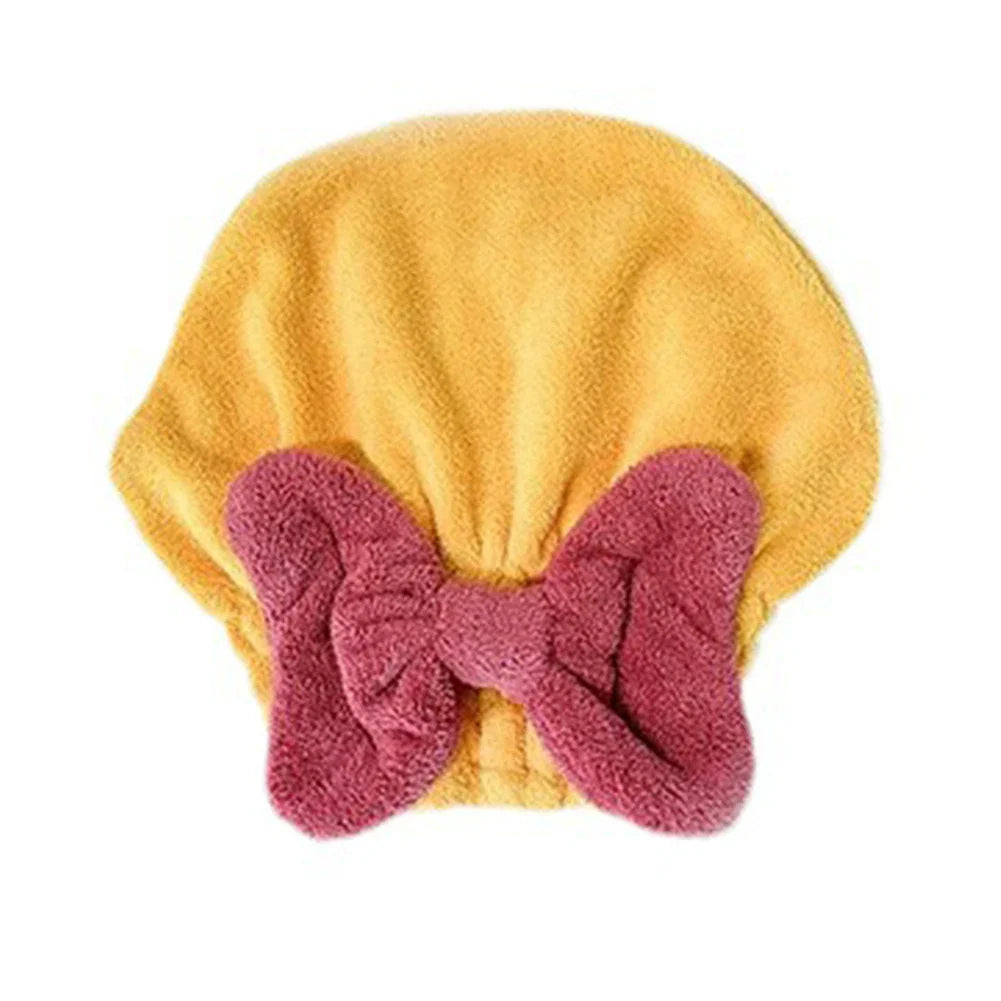 Quick Dry Absorbent Microfibre Hair Wrap Towel Cap