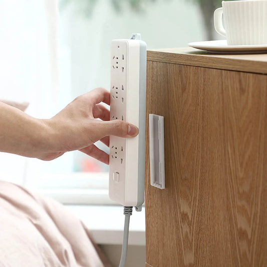 No-Drill Punch-Free Socket Power Strip Holders