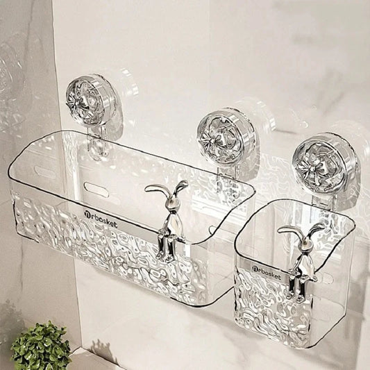 Wall-Mounted Bathroom Storage Shelf | No-Drill Organiser Set