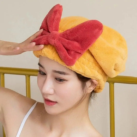 Quick Dry Absorbent Microfibre Hair Wrap Towel Cap