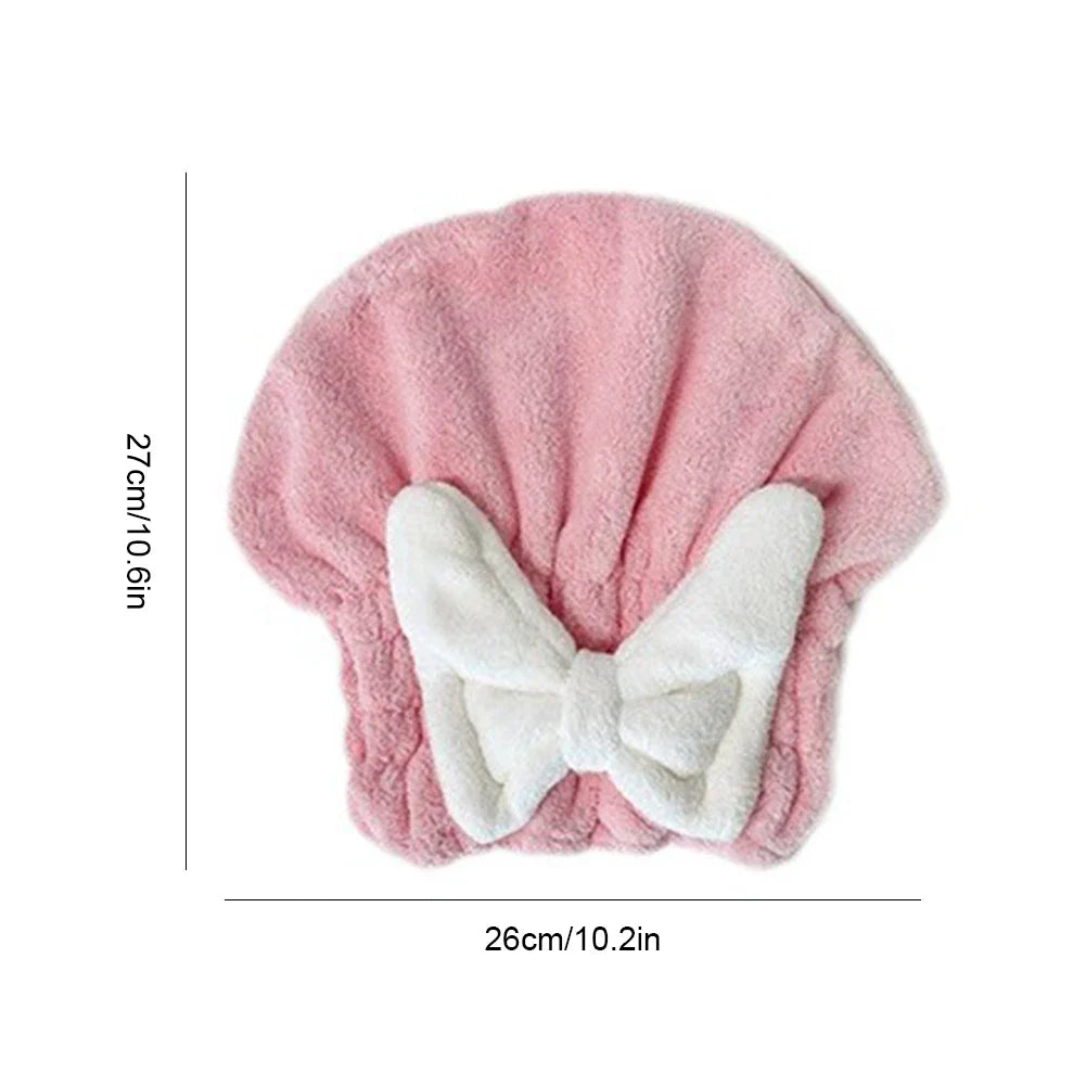 Quick Dry Absorbent Microfibre Hair Wrap Towel Cap