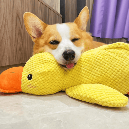 Calming Durable Chew & Cuddle Plush Duck Dog Toy