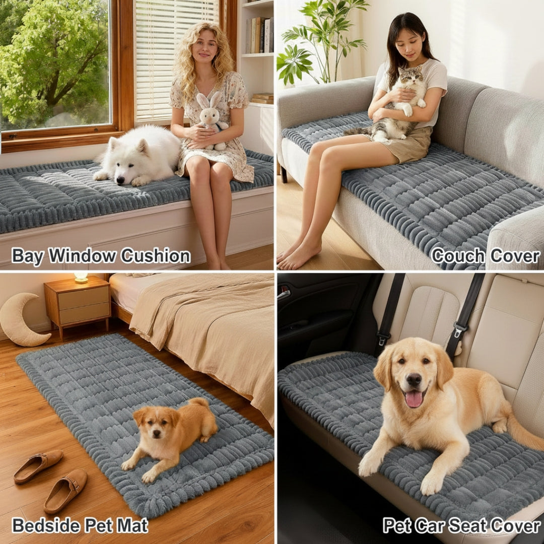Plush Sofa Armrest Covers Set of 2