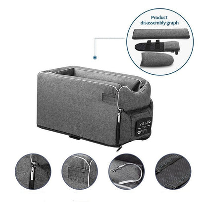 Pet Car Armrest Comfortable Seat for Small Dogs & Cats